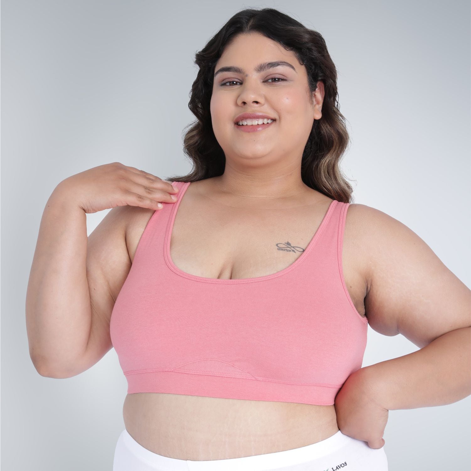 Bamboo Comfort Bra | Sleep Bra | Lounge bra - For Women's photograph that's made with an innovative bamboo and organic cotton fabric from Lavos Performance, a carbon neutral eco-fashion company. Sleep & night bra • made from natural bamboo cotton fabric • India's #1 night wear bra for at home bra comfort • Night wear bra with moisture wicking and breathable fabric • Slip on bra and enjoy a wirefree bra experience • Most comfortable bra that's got bra support • COD • 100% natural fabric