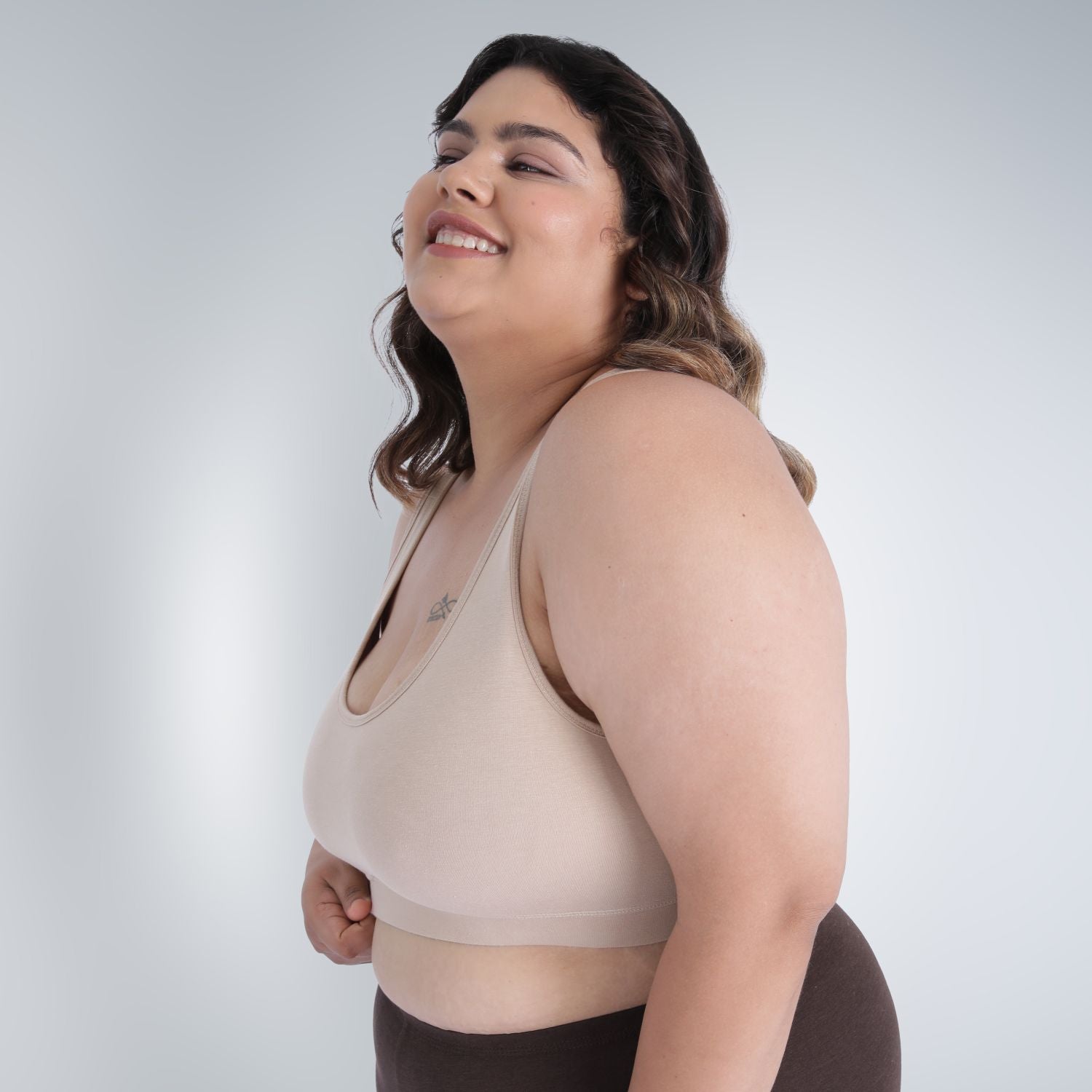 Bamboo Comfort Bra | Sleep Bra | Lounge bra - For Women's photograph that's made with an innovative bamboo and organic cotton fabric from Lavos Performance, a carbon neutral eco-fashion company. Sleep & night bra • made from natural bamboo cotton fabric • India's #1 night wear bra for at home bra comfort • Night wear bra with moisture wicking and breathable fabric • Slip on bra and enjoy a wirefree bra experience • Most comfortable bra that's got bra support • COD • 100% natural fabric