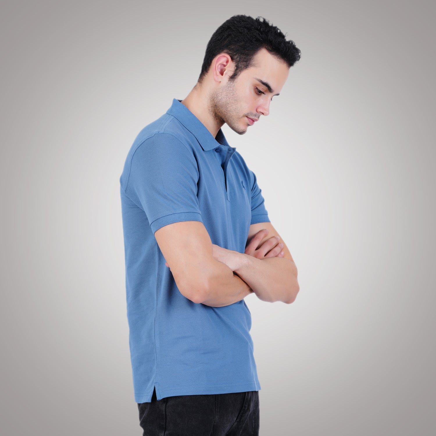 Pique Polo for Men's photograph that's made with an innovative bamboo and organic cotton fabric from Lavos Performance, a carbon neutral eco-fashion company. 