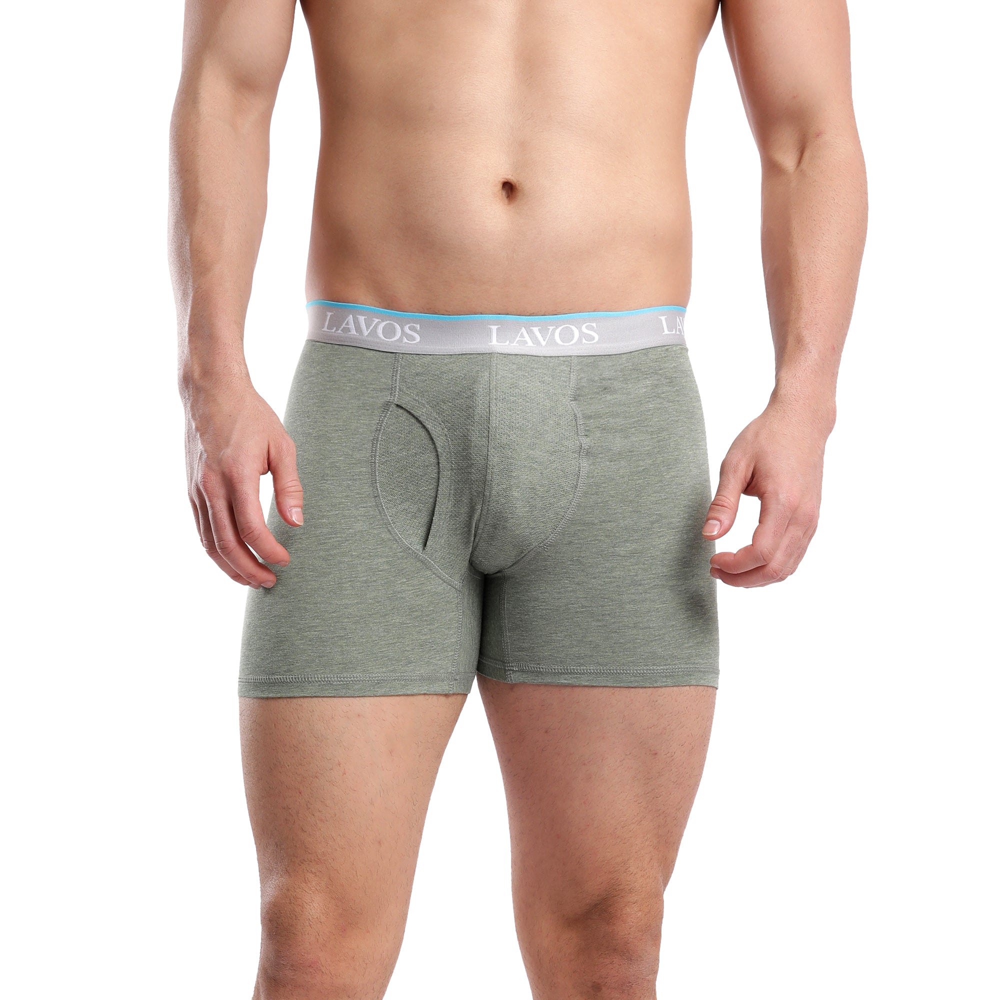Organic Bamboo Boxer Brief for Men's photograph that's made with an innovative bamboo and organic cotton fabric from Lavos Performance, a carbon neutral eco-fashion company. Buy Boxer Brief For Men online. Made with Bamboo Performance Technology, they are super soft, comfortable, 4-way stretchable, and wicks away sweat. Explore Latest Collection Of Bamboo Clothes At Lavos Performance.
