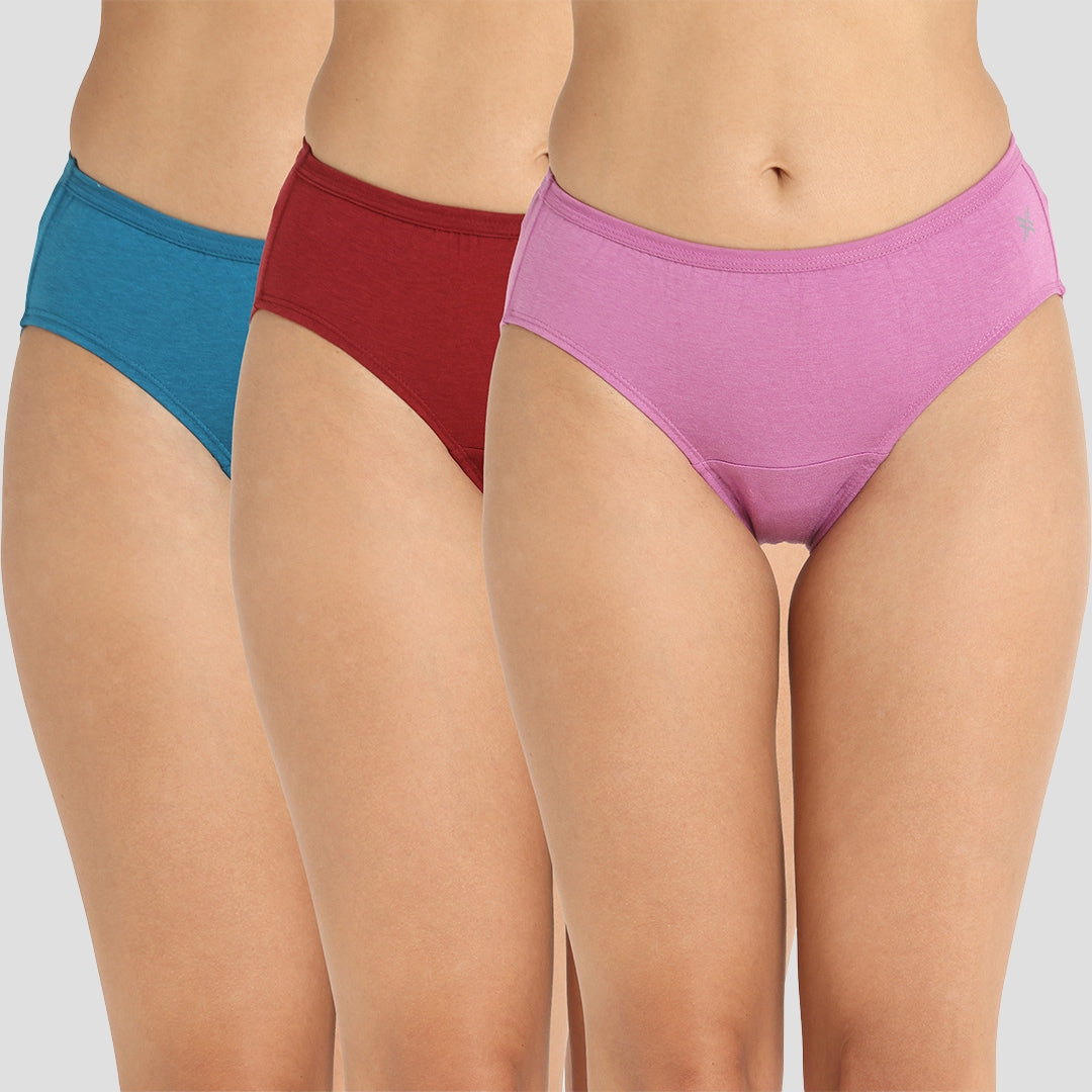 Lavos Women’s Bikini Panty (Pack of 3) – Assorted Soft Bamboo Innerwear