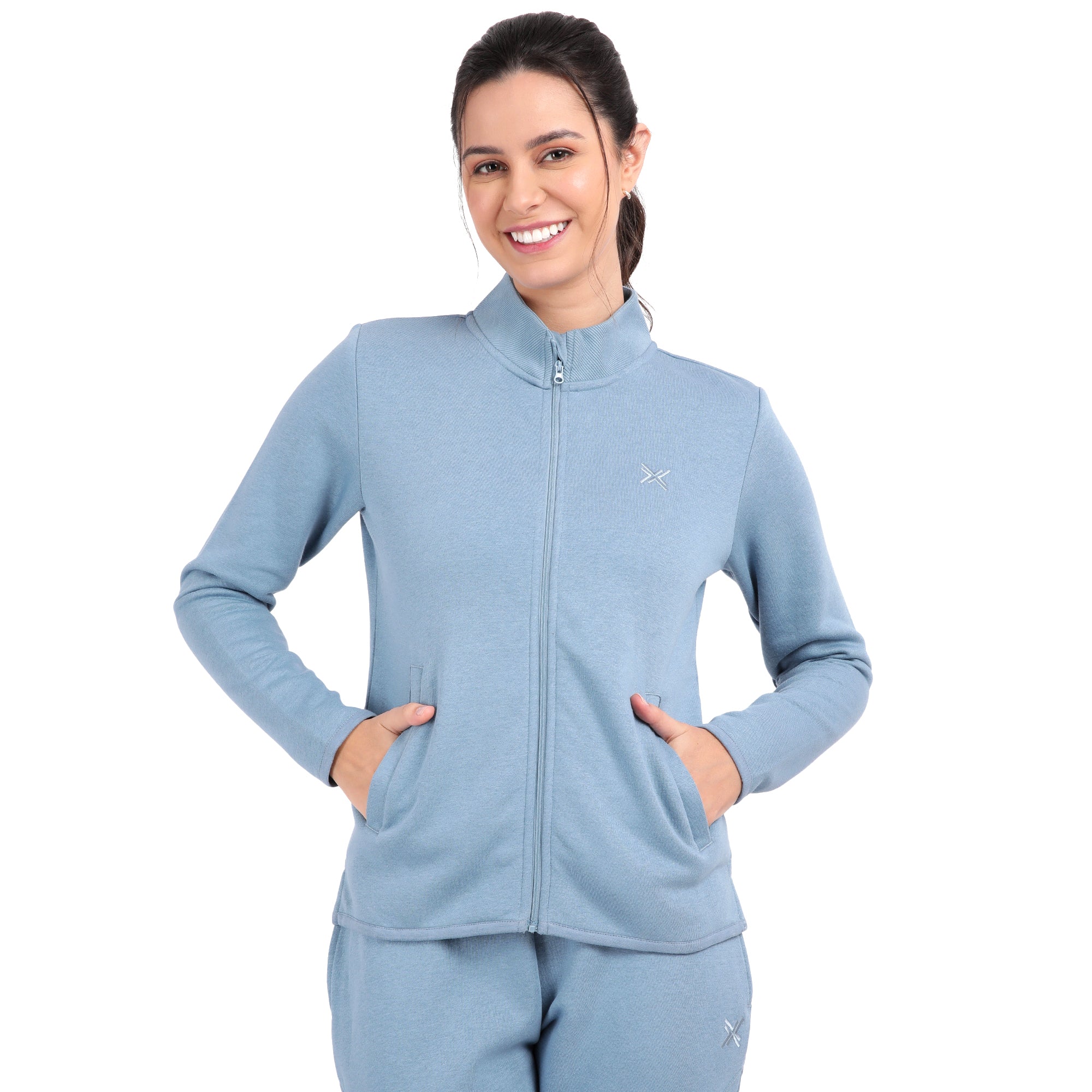 Bamboo Cotton Zipper Sweatshirt's photograph that's made with an innovative bamboo and organic cotton fabric from Lavos Performance, a carbon neutral eco-fashion company. 