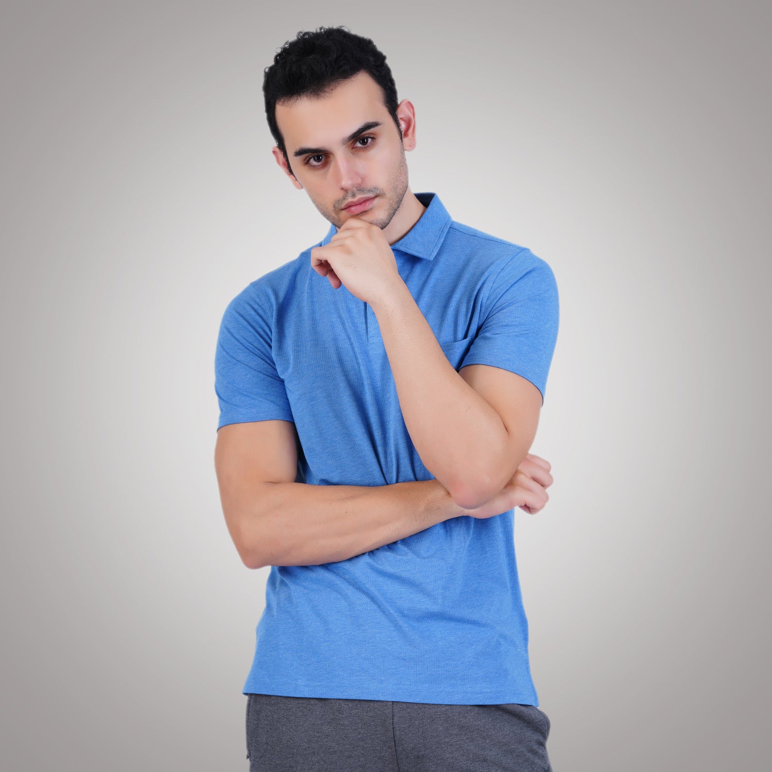 Bamboo Cotton Active Polo for Men's photograph that's made with an innovative bamboo and organic cotton fabric from Lavos Performance, a carbon neutral eco-fashion company. 