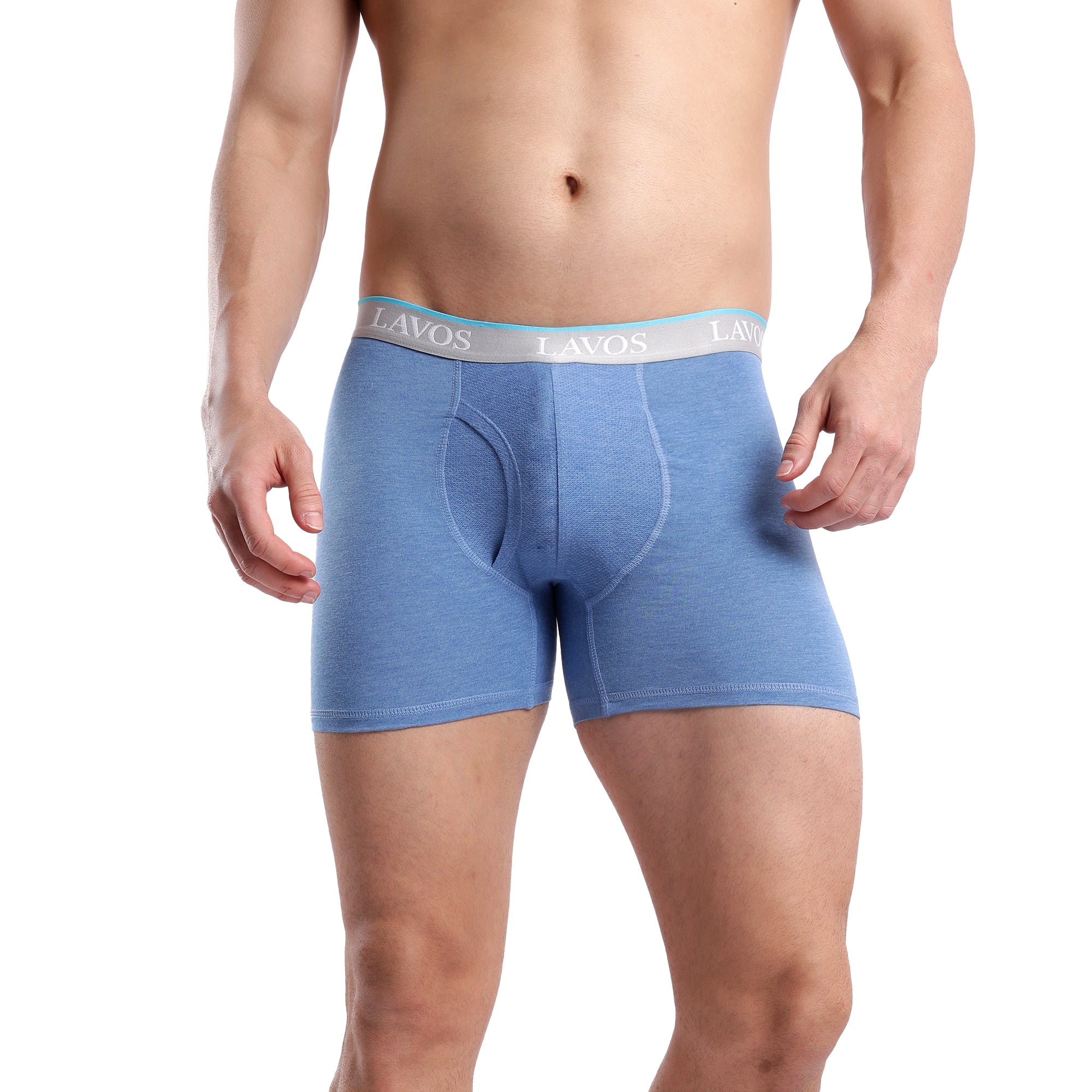 Organic Bamboo Boxer Brief for Men's photograph that's made with an innovative bamboo and organic cotton fabric from Lavos Performance, a carbon neutral eco-fashion company. Buy Boxer Brief For Men online. Made with Bamboo Performance Technology, they are super soft, comfortable, 4-way stretchable, and wicks away sweat. Explore Latest Collection Of Bamboo Clothes At Lavos Performance.