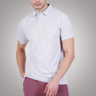 Bamboo Cotton Active Polo for Men's photograph that's made with an innovative bamboo and organic cotton fabric from Lavos Performance, a carbon neutral eco-fashion company. 