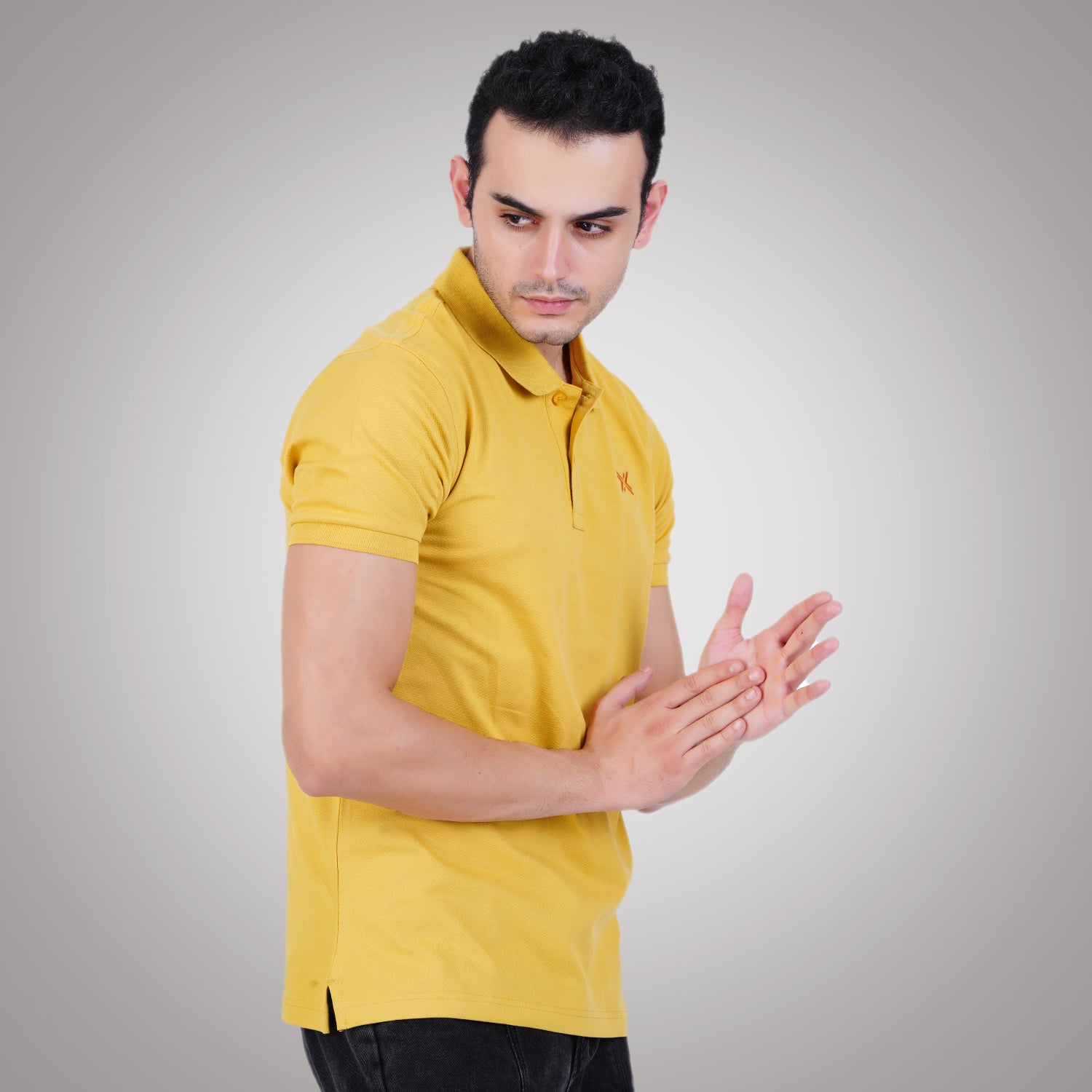 Pique Polo for Men's photograph that's made with an innovative bamboo and organic cotton fabric from Lavos Performance, a carbon neutral eco-fashion company. 