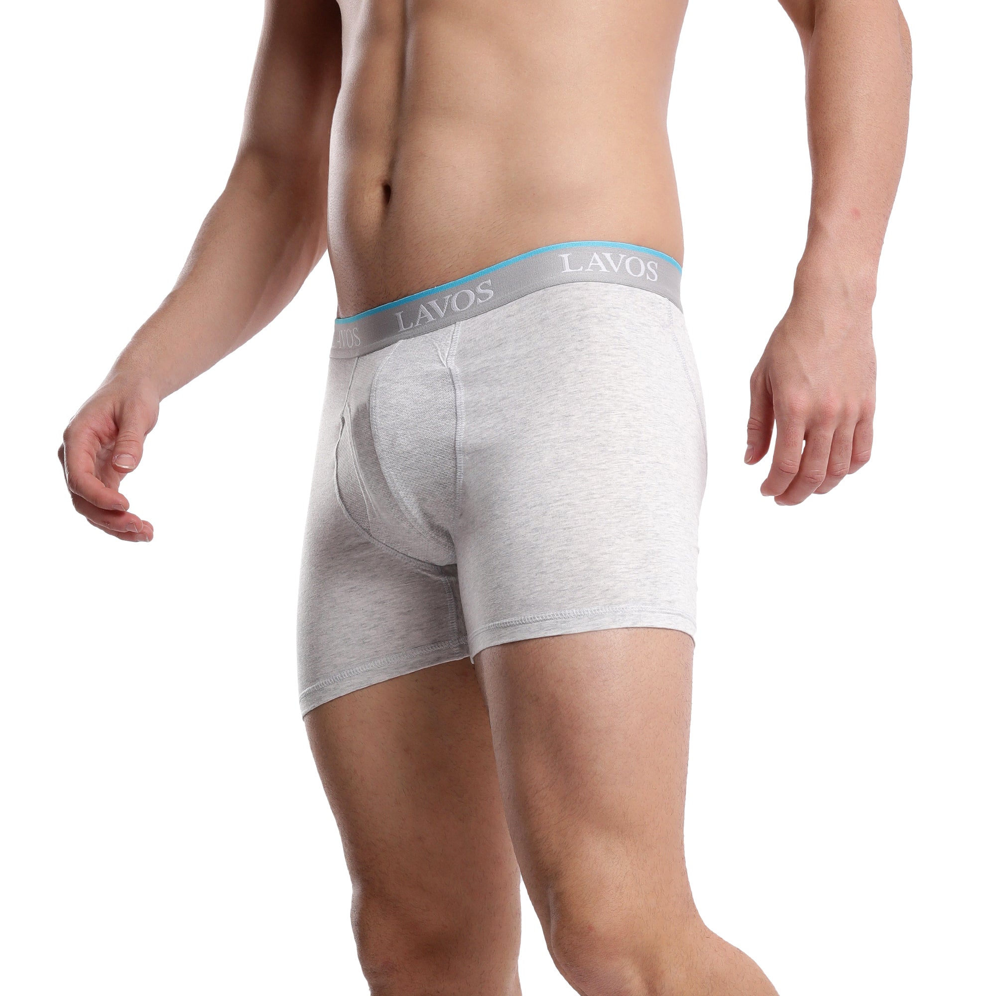 Organic Bamboo Boxer Brief for Men's photograph that's made with an innovative bamboo and organic cotton fabric from Lavos Performance, a carbon neutral eco-fashion company. Buy Boxer Brief For Men online. Made with Bamboo Performance Technology, they are super soft, comfortable, 4-way stretchable, and wicks away sweat. Explore Latest Collection Of Bamboo Clothes At Lavos Performance.