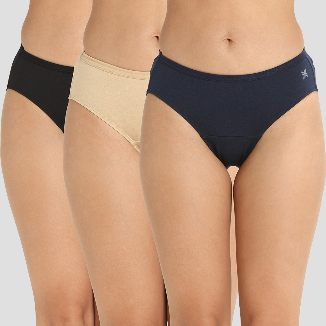 Lavos Women’s Bikini Panty (Pack of 3) – Assorted Soft Bamboo Innerwear