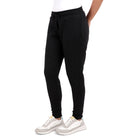 Bamboo Cotton Sweat Joggers for Women's photograph that's made with an innovative bamboo and organic cotton fabric from Lavos Performance, a carbon neutral eco-fashion company. 