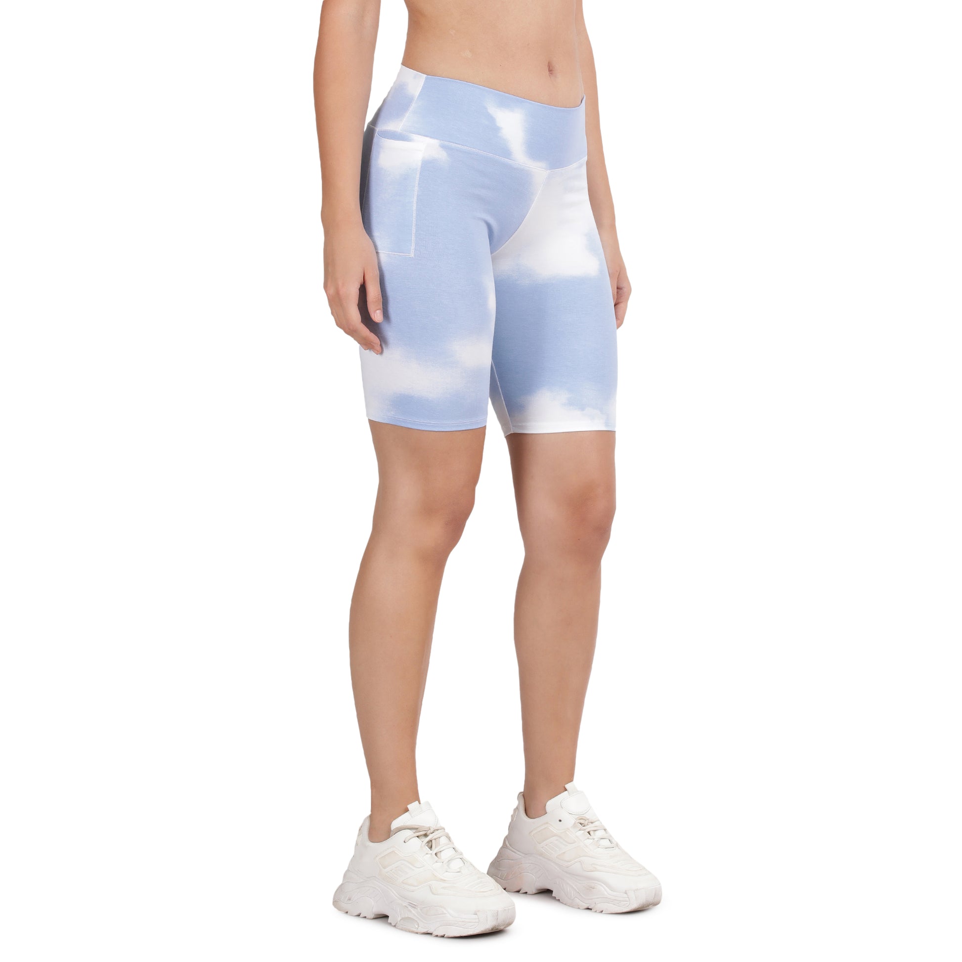 Organic Bamboo Running shorts for Women's photograph that's made with an innovative bamboo and organic cotton fabric from Lavos Performance, a carbon neutral eco-fashion company. Lavos Performance Cycling Shorts for Girls is amazingly soft to the skin, keeps the girls cooler in summers and warmer in winters, thanks to the Bamboo Performance Technology. The Shorts are naturally UPF 50+, so say bye to tan lines. Our Bamboo Activewear will provide you with the performance so that you can be You! 