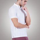 Bamboo Cotton Active Polo for Men's photograph that's made with an innovative bamboo and organic cotton fabric from Lavos Performance, a carbon neutral eco-fashion company. 
