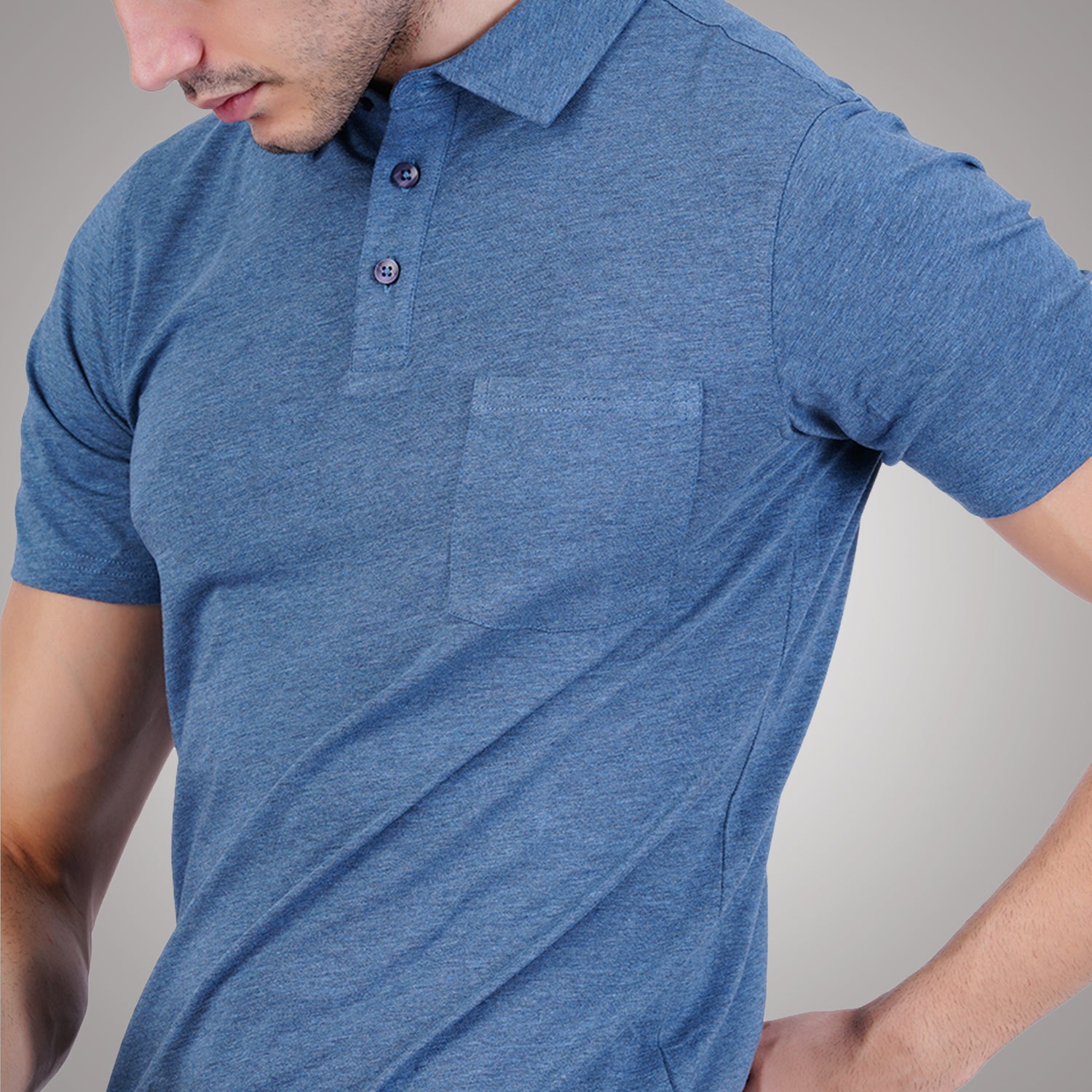 Bamboo Cotton Active Polo for Men's photograph that's made with an innovative bamboo and organic cotton fabric from Lavos Performance, a carbon neutral eco-fashion company. 