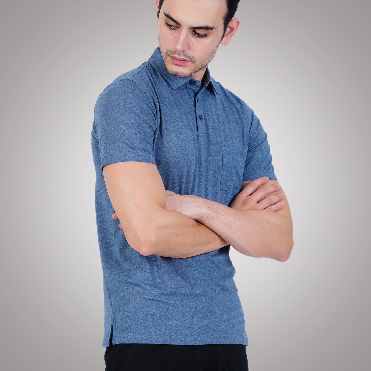 Bamboo Cotton Active Polo for Men's photograph that's made with an innovative bamboo and organic cotton fabric from Lavos Performance, a carbon neutral eco-fashion company. 