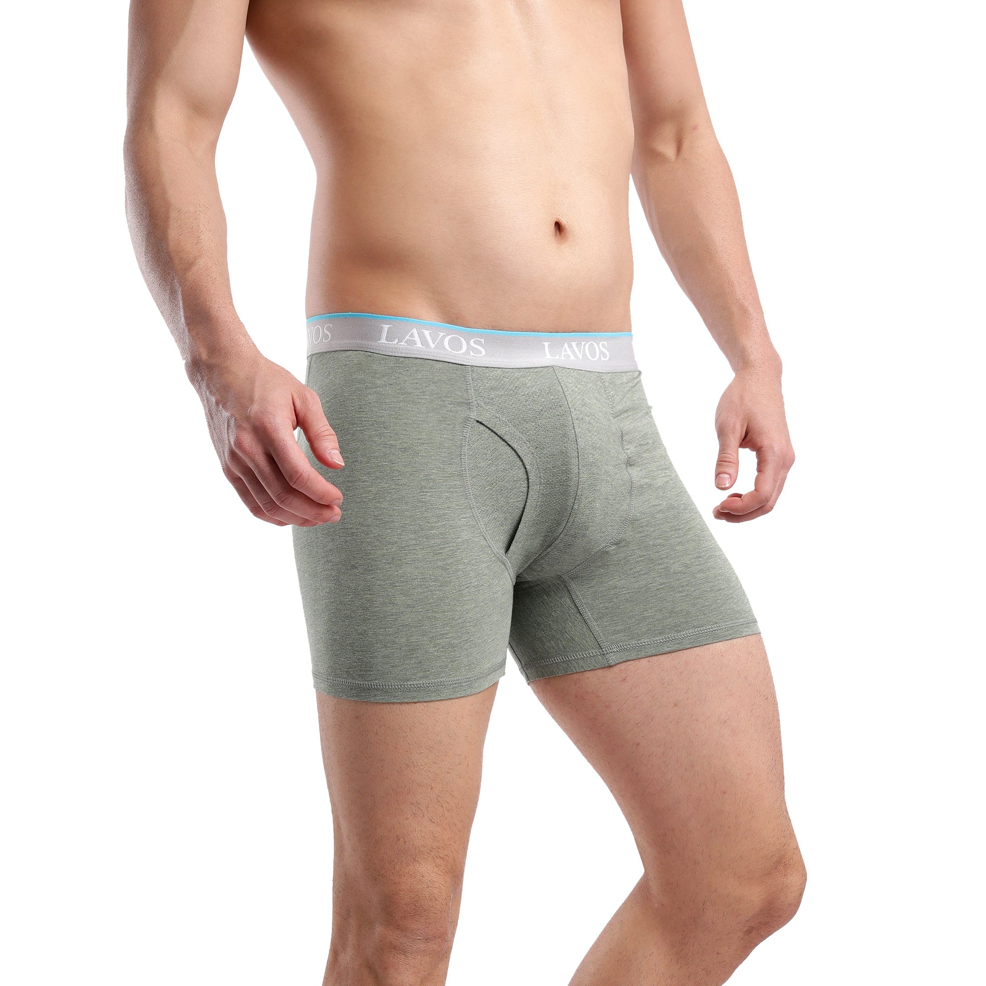 Organic Bamboo Boxer Brief for Men's photograph that's made with an innovative bamboo and organic cotton fabric from Lavos Performance, a carbon neutral eco-fashion company. Buy Boxer Brief For Men online. Made with Bamboo Performance Technology, they are super soft, comfortable, 4-way stretchable, and wicks away sweat. Explore Latest Collection Of Bamboo Clothes At Lavos Performance.