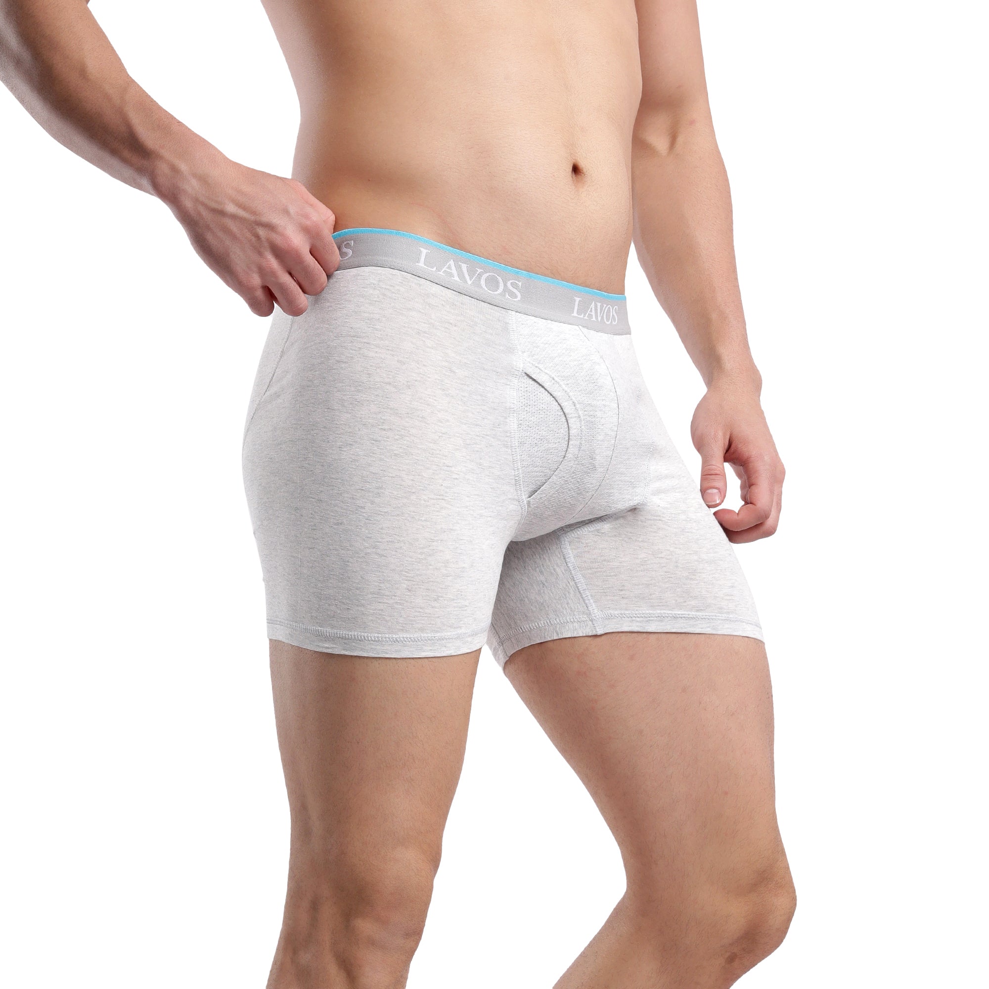 Organic Bamboo Boxer Brief for Men's photograph that's made with an innovative bamboo and organic cotton fabric from Lavos Performance, a carbon neutral eco-fashion company. Buy Boxer Brief For Men online. Made with Bamboo Performance Technology, they are super soft, comfortable, 4-way stretchable, and wicks away sweat. Explore Latest Collection Of Bamboo Clothes At Lavos Performance.