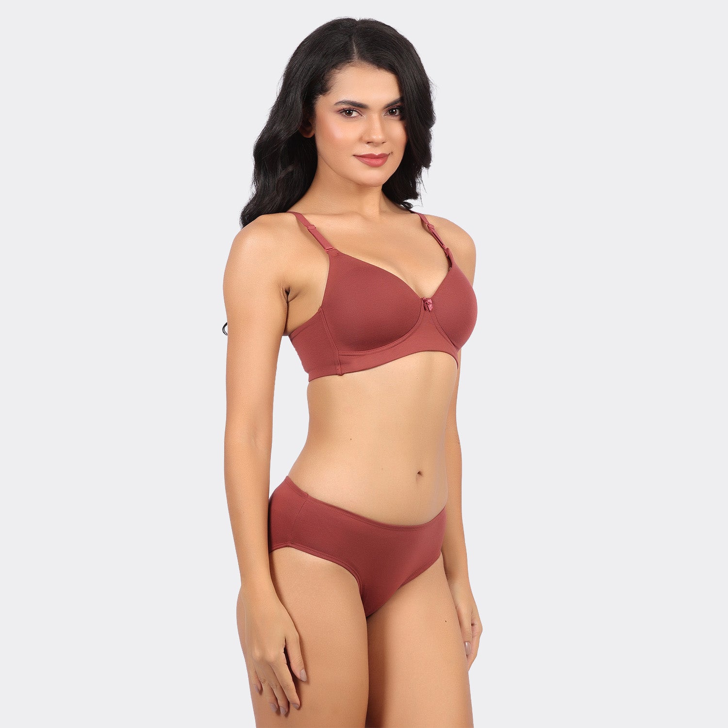 Bamboo Cotton Padded Wirefree Bra – Breathable Full Coverage Comfort