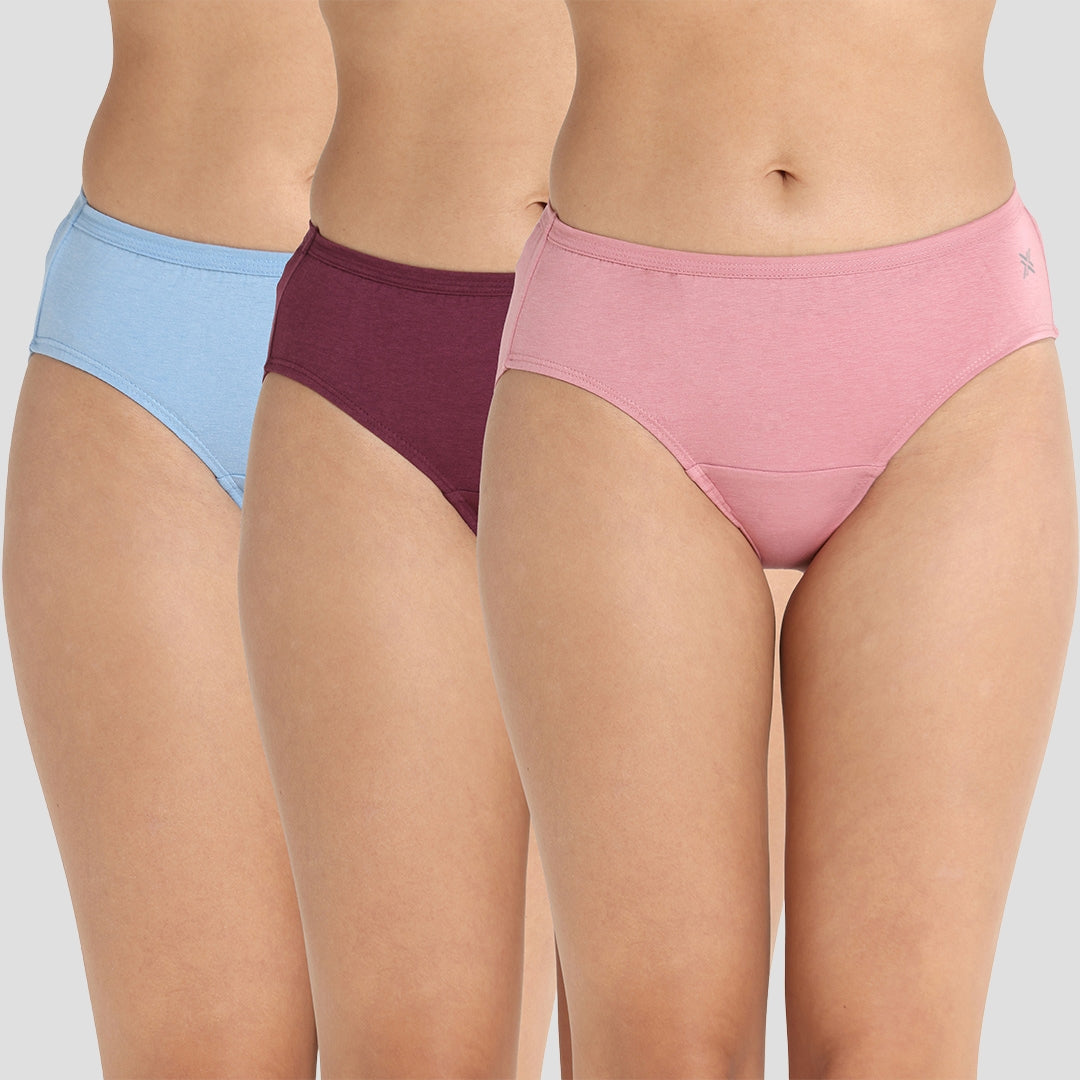 Lavos Women’s Bikini Panty (Pack of 3) – Assorted Soft Bamboo Innerwear