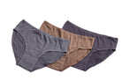 Organic Bamboo Inner elastic Mid waist Hipster for Women- Pack of 3's photograph that's made with an innovative bamboo and organic cotton fabric from Lavos Performance, a carbon neutral eco-fashion company. A hip-hugging hipster panty that gives you the feeling of freedom and comfort you have been looking for. It comes with a soft elastic waistband and a double-layered gusset to ensure comfort. Stabilize the temperature of your sensitive areas. Keep them cool & fresh all day long. 
