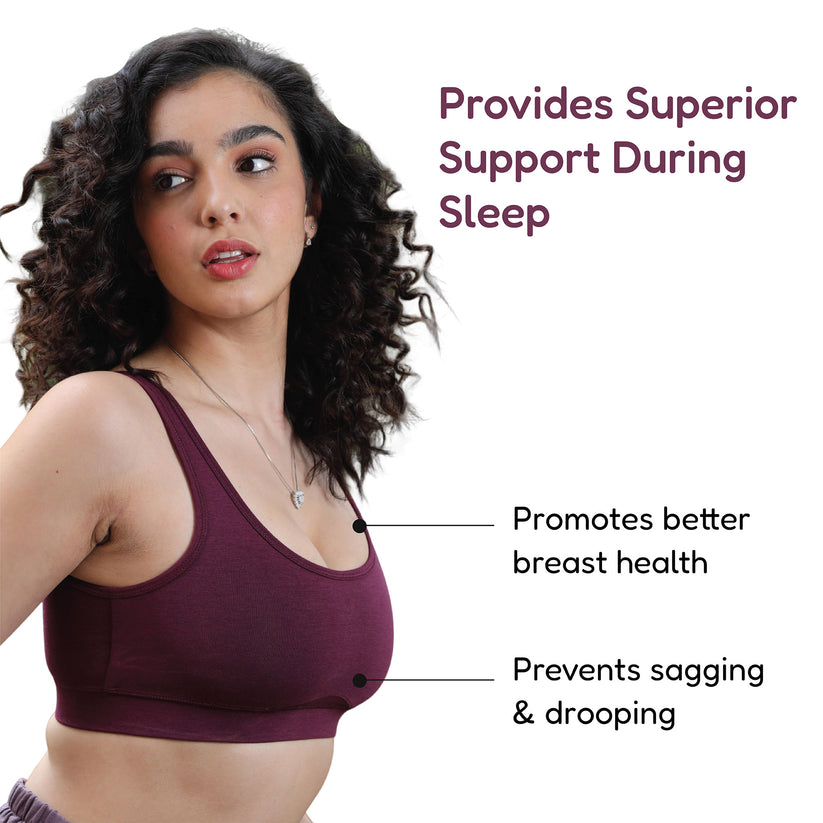 Sleep / night bra comfortable every day slip on bra made from natural