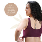 Bamboo Comfort Bra | Sleep Bra | Lounge bra - For Women's photograph that's made with an innovative bamboo and organic cotton fabric from Lavos Performance, a carbon neutral eco-fashion company. Sleep & night bra • made from natural bamboo cotton fabric • India's #1 night wear bra for at home bra comfort • Night wear bra with moisture wicking and breathable fabric • Slip on bra and enjoy a wirefree bra experience • Most comfortable bra that's got bra support • COD • 100% natural fabric