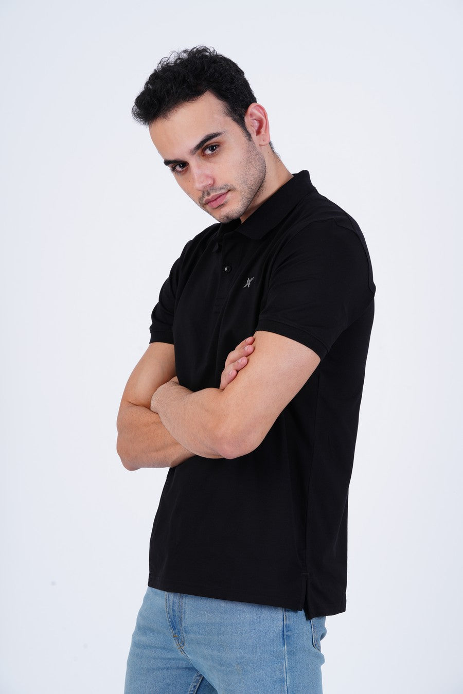 Bamboo Cotton Jersey Polo For Men's photograph that's made with an innovative bamboo and organic cotton fabric from Lavos Performance, a carbon neutral eco-fashion company. 