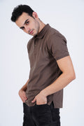Bamboo Cotton Jersey Polo For Men's photograph that's made with an innovative bamboo and organic cotton fabric from Lavos Performance, a carbon neutral eco-fashion company. 