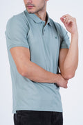 Bamboo Cotton Jersey Polo For Men's photograph that's made with an innovative bamboo and organic cotton fabric from Lavos Performance, a carbon neutral eco-fashion company. 