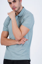 Bamboo Cotton Jersey Polo For Men's photograph that's made with an innovative bamboo and organic cotton fabric from Lavos Performance, a carbon neutral eco-fashion company. 