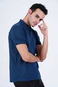 Bamboo Cotton Jersey Polo For Men's photograph that's made with an innovative bamboo and organic cotton fabric from Lavos Performance, a carbon neutral eco-fashion company. 