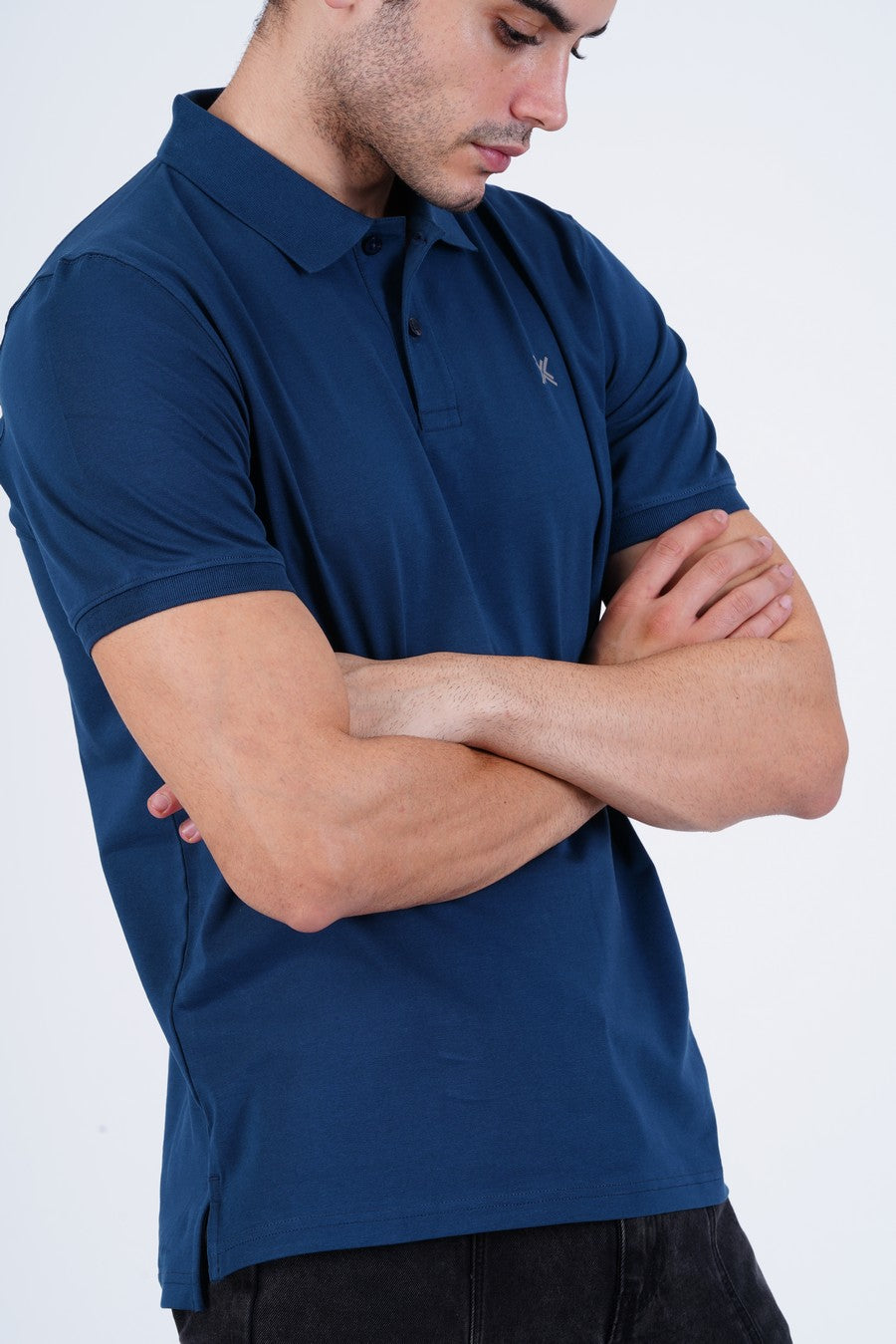 Bamboo Cotton Jersey Polo For Men's photograph that's made with an innovative bamboo and organic cotton fabric from Lavos Performance, a carbon neutral eco-fashion company. 