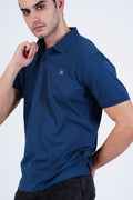 Bamboo Cotton Jersey Polo For Men's photograph that's made with an innovative bamboo and organic cotton fabric from Lavos Performance, a carbon neutral eco-fashion company. 