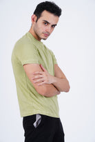 Men's Raglan T-Shirt's photograph that's made with an innovative bamboo and organic cotton fabric from Lavos Performance, a carbon neutral eco-fashion company. 