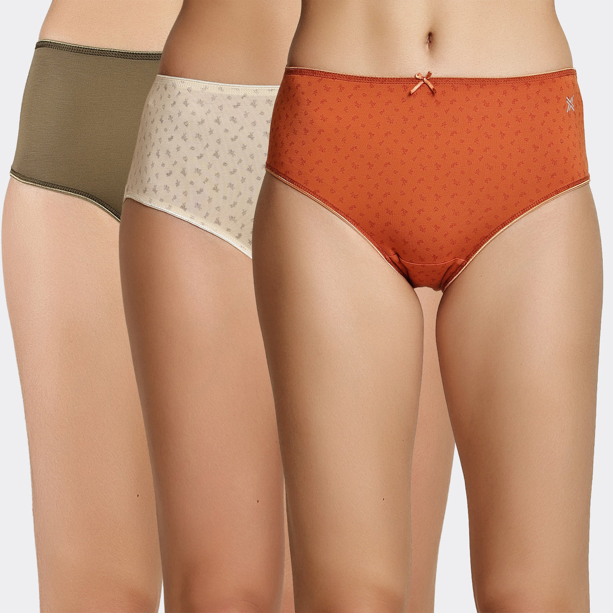Lavos Bamboo Modal Mid Waist Hipster – Soft Outer Elastic Women’s Underwear (Pack of 3)