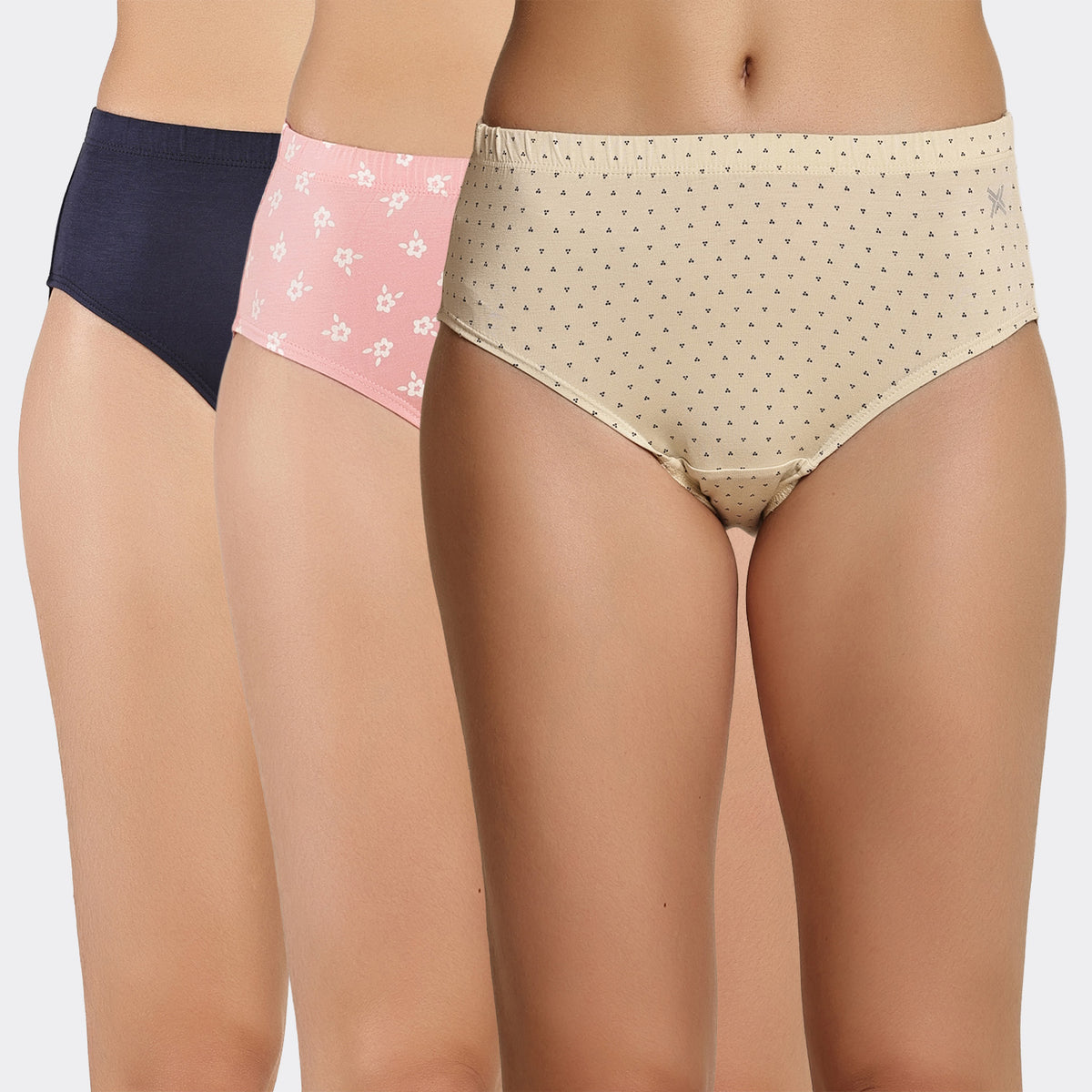 Lavos Women’s Bamboo Modal High Waist Hipster – Inner Elastic Comfort (Pack of 3)