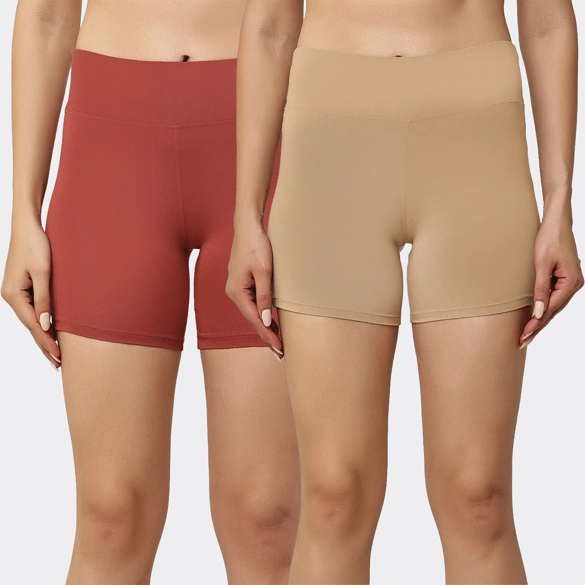 Women's Bamboo Modal Hot Shorts – Soft, Breathable & Anti-Chafing Comfort Shorts (Pack of 2)