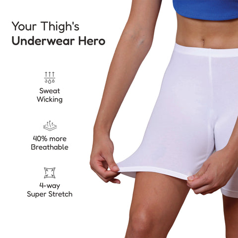 Organic Bamboo Anti-chafing Shorties | Under dress shorties for ladies & women