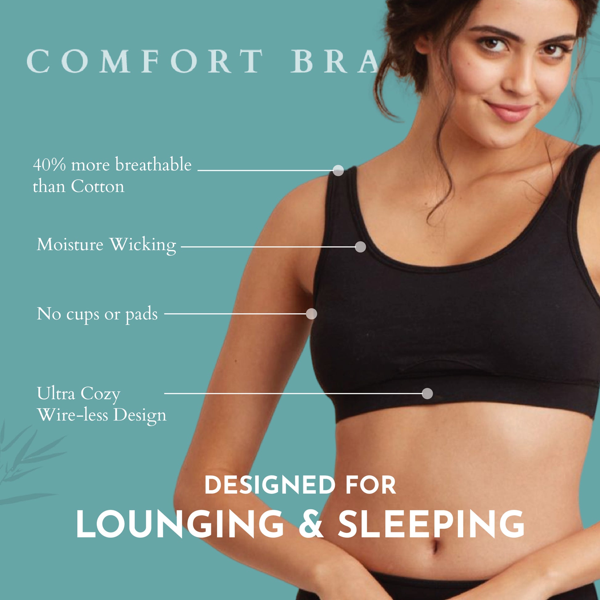 Sleep / night bra, comfortable every day slip on bra made from natural  bamboo fabric