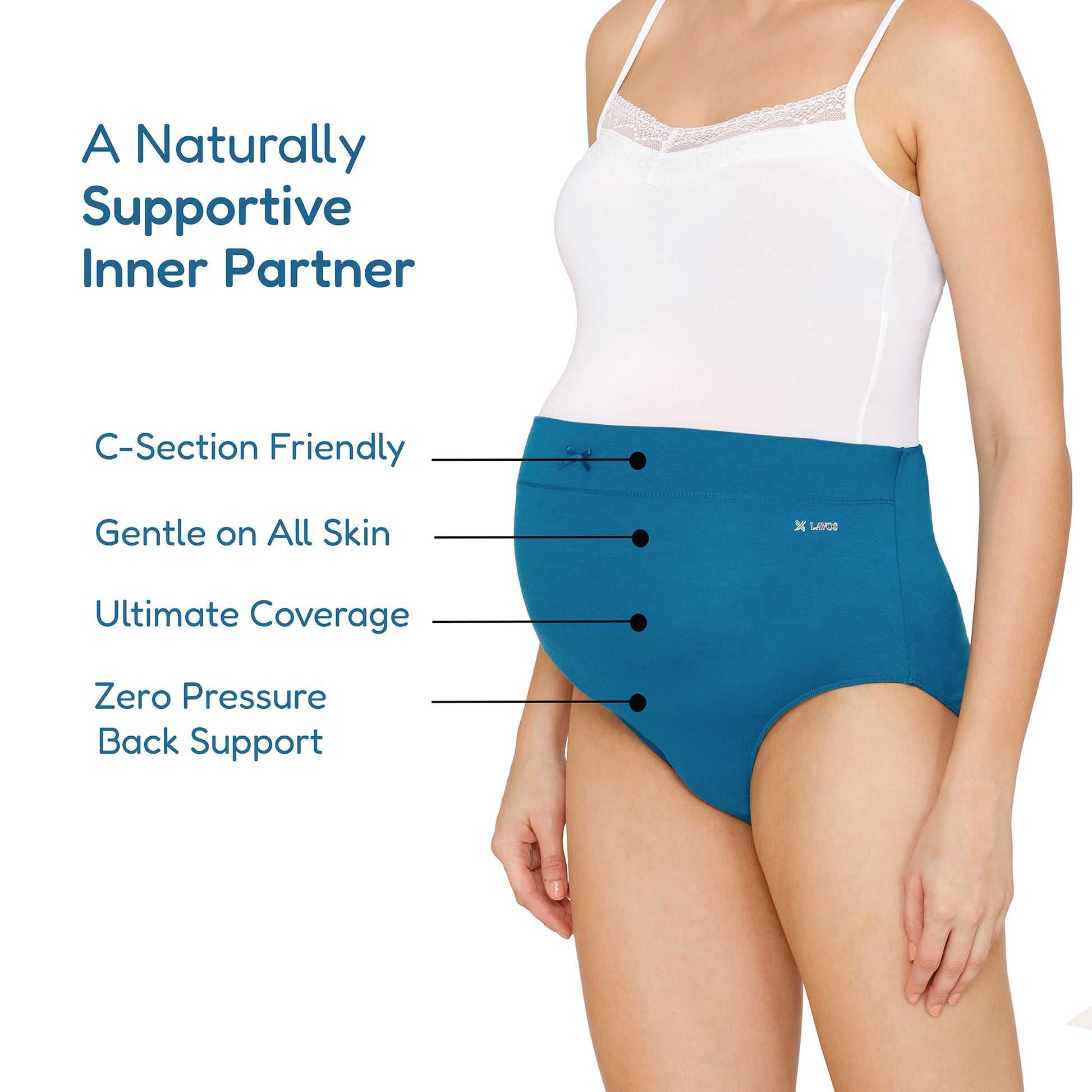 Lavos Performance Maternity Panty - Skin - L