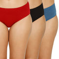 Organic Bamboo Inner elastic Mid waist Hipster for Women- Pack of 3's photograph that's made with an innovative bamboo and organic cotton fabric from Lavos Performance, a carbon neutral eco-fashion company. A hip-hugging hipster panty that gives you the feeling of freedom and comfort you have been looking for. It comes with a soft elastic waistband and a double-layered gusset to ensure comfort. Stabilize the temperature of your sensitive areas. Keep them cool & fresh all day long. 
