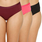 Organic Bamboo Outer elastic Mid waist Hipster for Women- Pack of 3's photograph that's made with an innovative bamboo and organic cotton fabric from Lavos Performance, a carbon neutral eco-fashion company. A hip-hugging hipster panty that gives you the feeling of freedom and comfort you have been looking for. It comes with a soft elastic waistband and a double-layered gusset to ensure comfort. This combo contains a pack of three non-transparent neutral colors panties for day-to-day needs. 