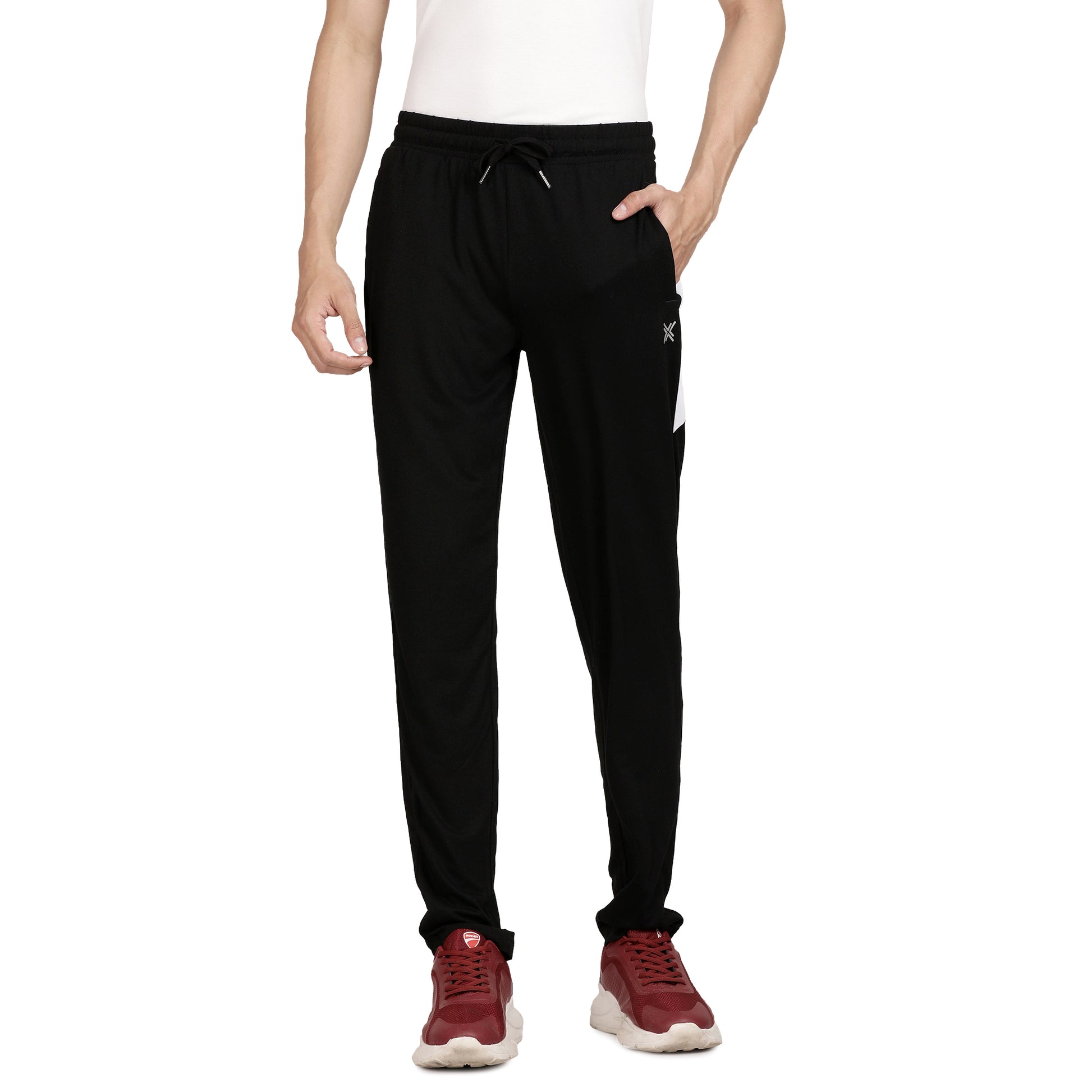 Lavos Mens Active Track Pants for Workouts's photograph that's made with an innovative bamboo and organic cotton fabric from Lavos Performance, a carbon neutral eco-fashion company. Buy Zipper Track Pant For Men Online.The super-soft fabric feels amazing on the skin and our Bamboo Performance Technology which has Bamboo fiber is durable, breathable, and wicks sweat away. Explore Latest Collection Of Bamboo Clothes At Lavos Performance.