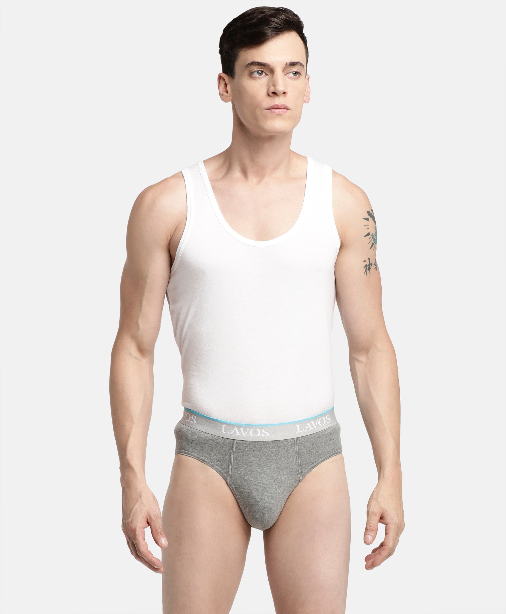 Lavos Mens Solid Brief's photograph that's made with an innovative bamboo and organic cotton fabric from Lavos Performance, a carbon neutral eco-fashion company. 