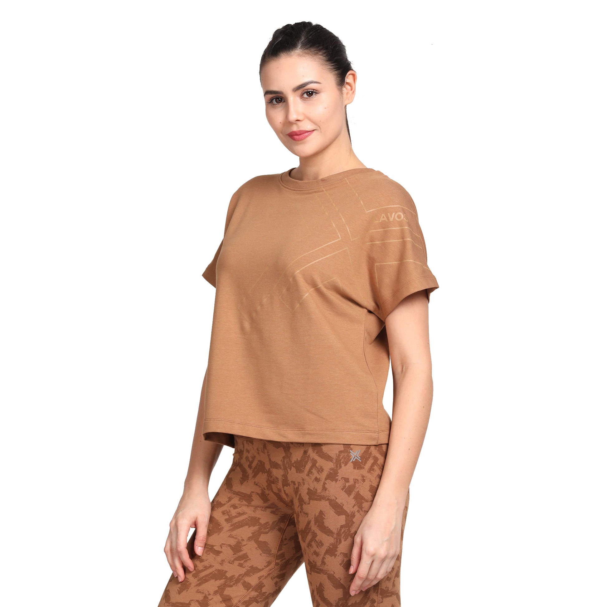 Women's Crop Top's photograph that's made with an innovative bamboo and organic cotton fabric from Lavos Performance, a carbon neutral eco-fashion company. 