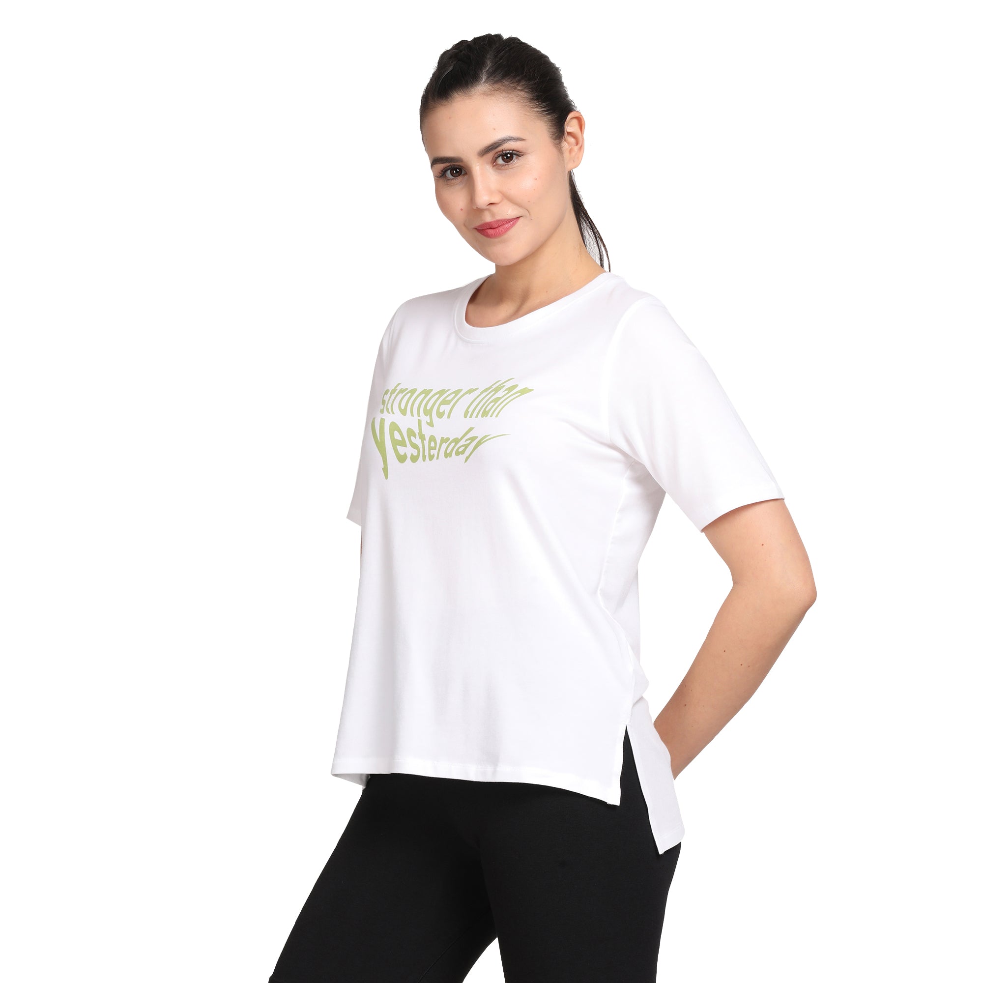 Women's Classic Round Neck's photograph that's made with an innovative bamboo and organic cotton fabric from Lavos Performance, a carbon neutral eco-fashion company. 