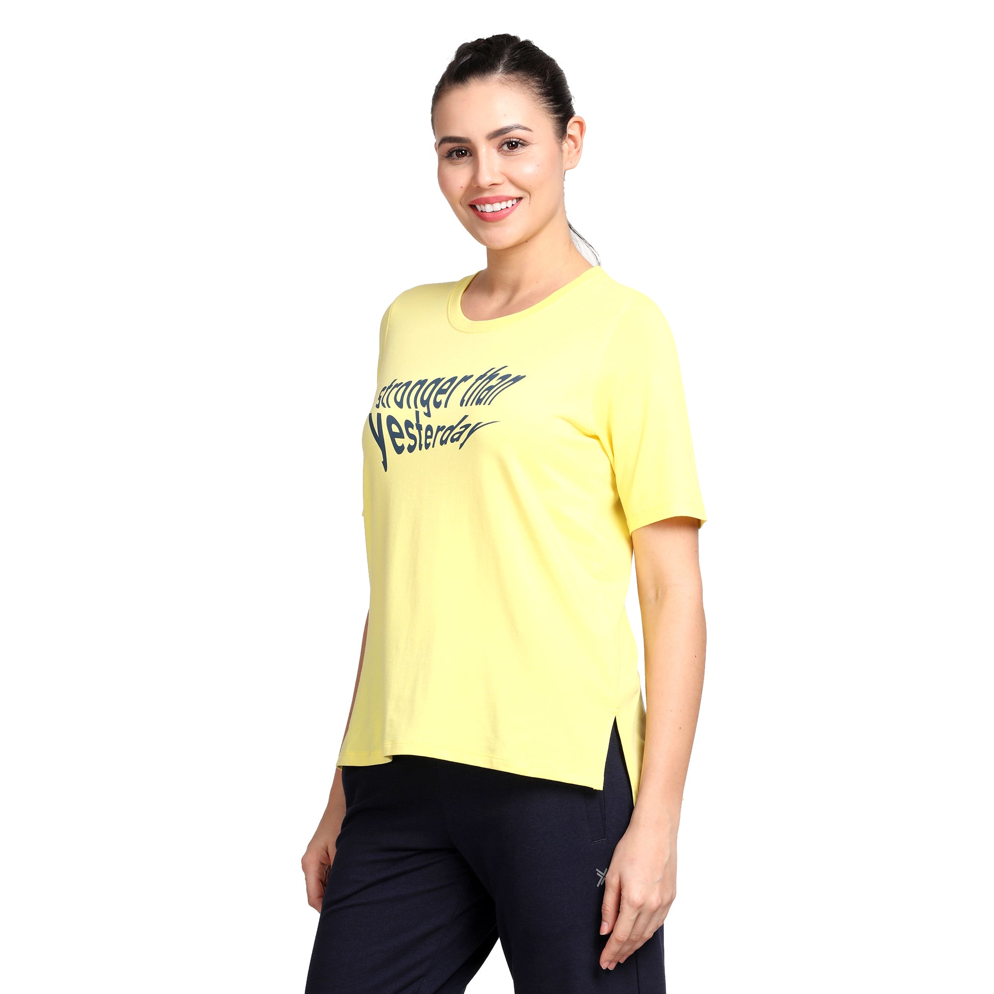 Women's Classic Round Neck's photograph that's made with an innovative bamboo and organic cotton fabric from Lavos Performance, a carbon neutral eco-fashion company. 