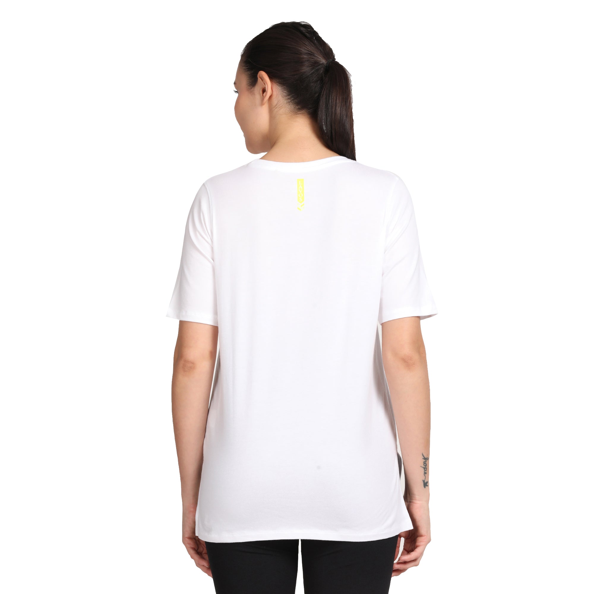 Women's Classic Round Neck's photograph that's made with an innovative bamboo and organic cotton fabric from Lavos Performance, a carbon neutral eco-fashion company. 