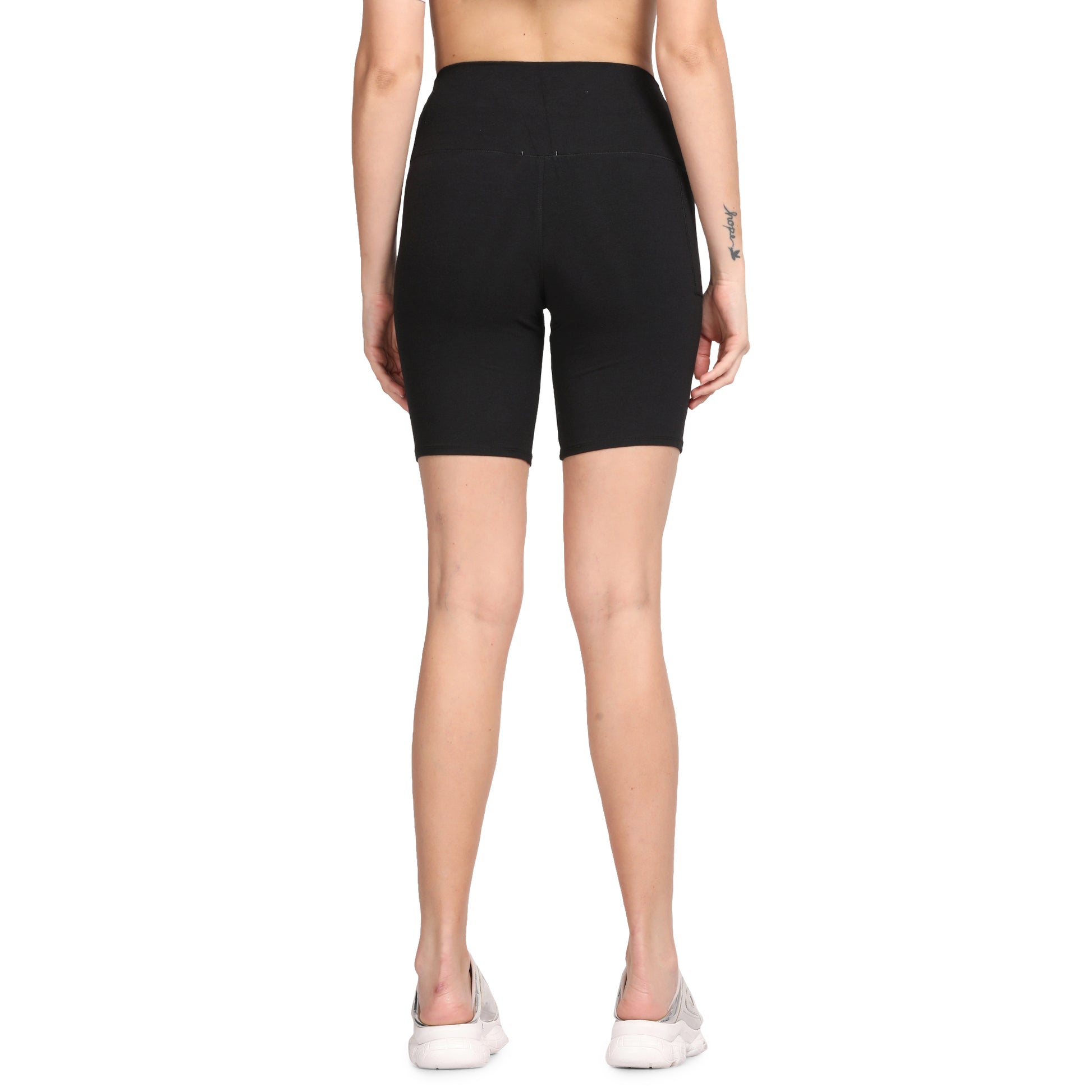 Organic Bamboo Running shorts for Women's photograph that's made with an innovative bamboo and organic cotton fabric from Lavos Performance, a carbon neutral eco-fashion company. Lavos Performance Cycling Shorts for Girls is amazingly soft to the skin, keeps the girls cooler in summers and warmer in winters, thanks to the Bamboo Performance Technology. The Shorts are naturally UPF 50+, so say bye to tan lines. Our Bamboo Activewear will provide you with the performance so that you can be You! 