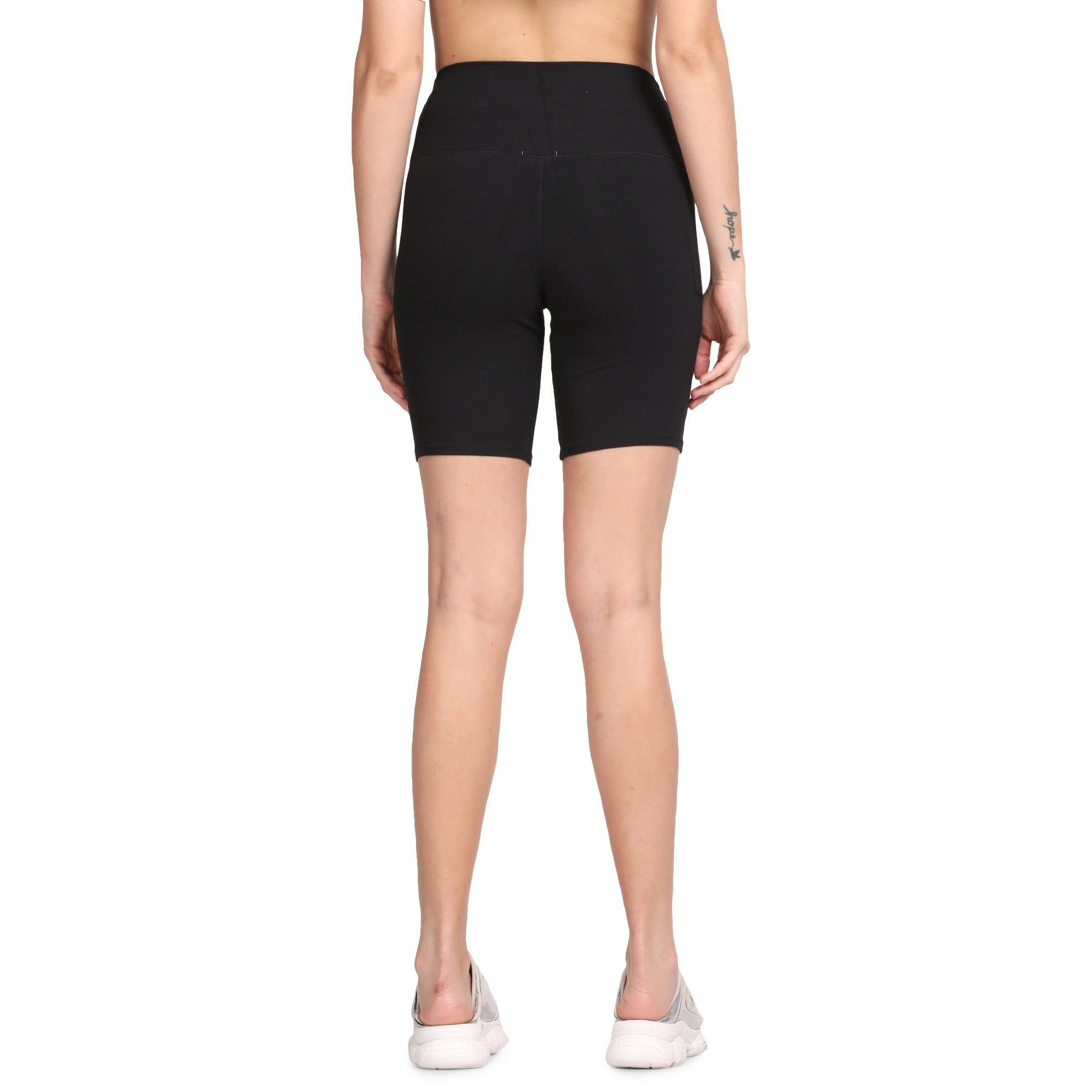 Organic Bamboo Running shorts for Women's photograph that's made with an innovative bamboo and organic cotton fabric from Lavos Performance, a carbon neutral eco-fashion company. Lavos Performance Cycling Shorts for Girls is amazingly soft to the skin, keeps the girls cooler in summers and warmer in winters, thanks to the Bamboo Performance Technology. The Shorts are naturally UPF 50+, so say bye to tan lines. Our Bamboo Activewear will provide you with the performance so that you can be You! 
