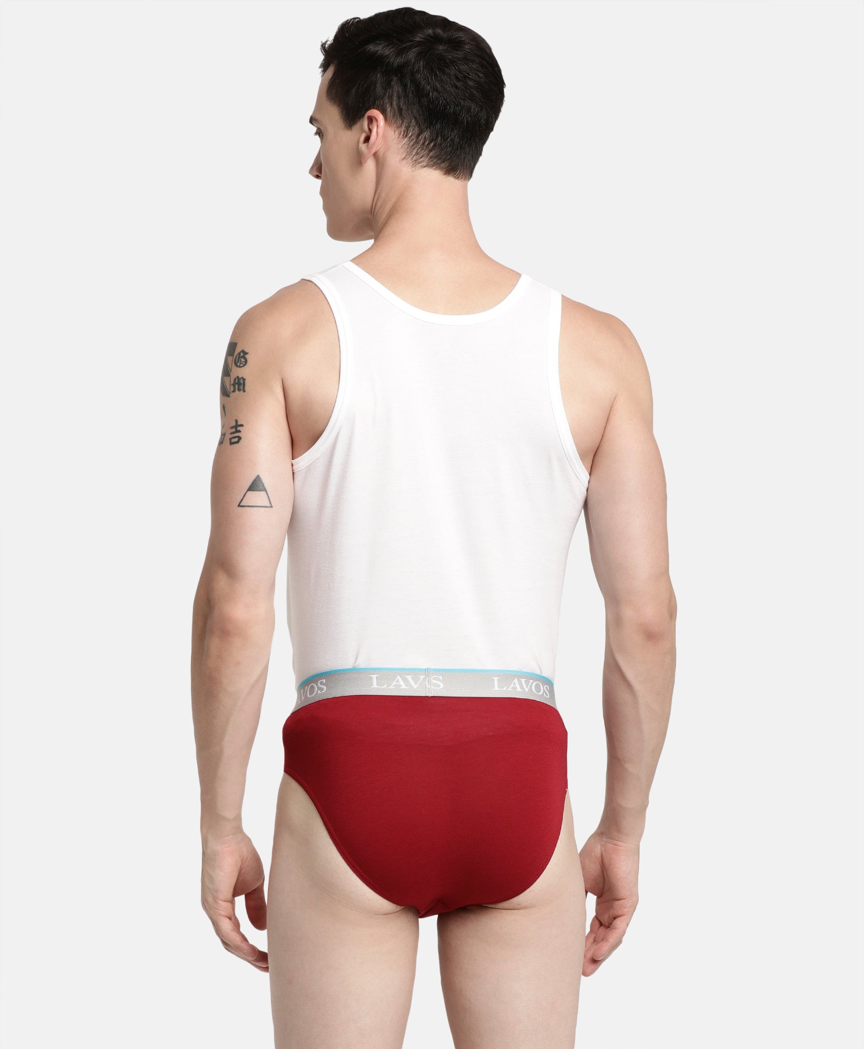 Lavos Mens Solid Brief's photograph that's made with an innovative bamboo and organic cotton fabric from Lavos Performance, a carbon neutral eco-fashion company. 