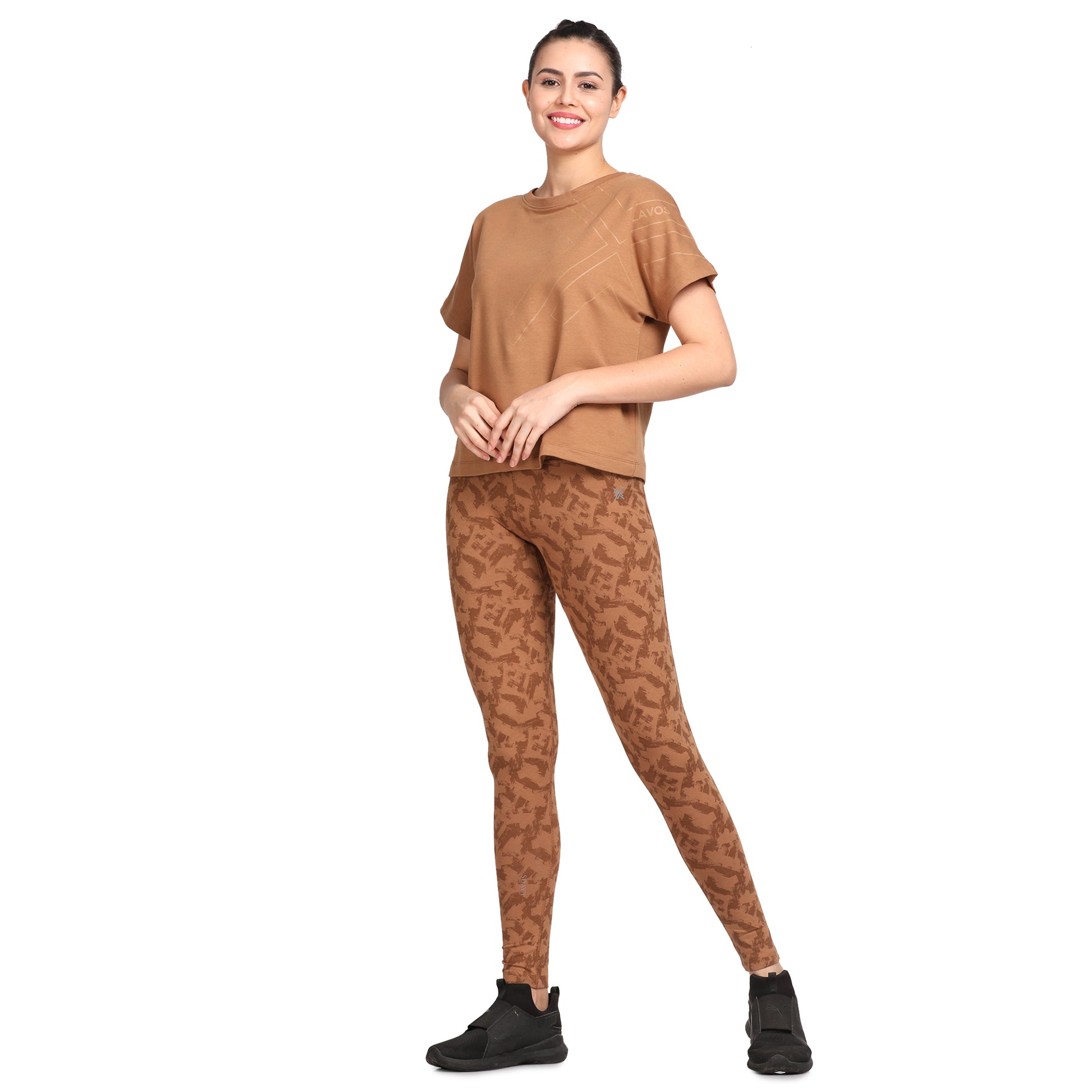Women's Crop Top's photograph that's made with an innovative bamboo and organic cotton fabric from Lavos Performance, a carbon neutral eco-fashion company. 